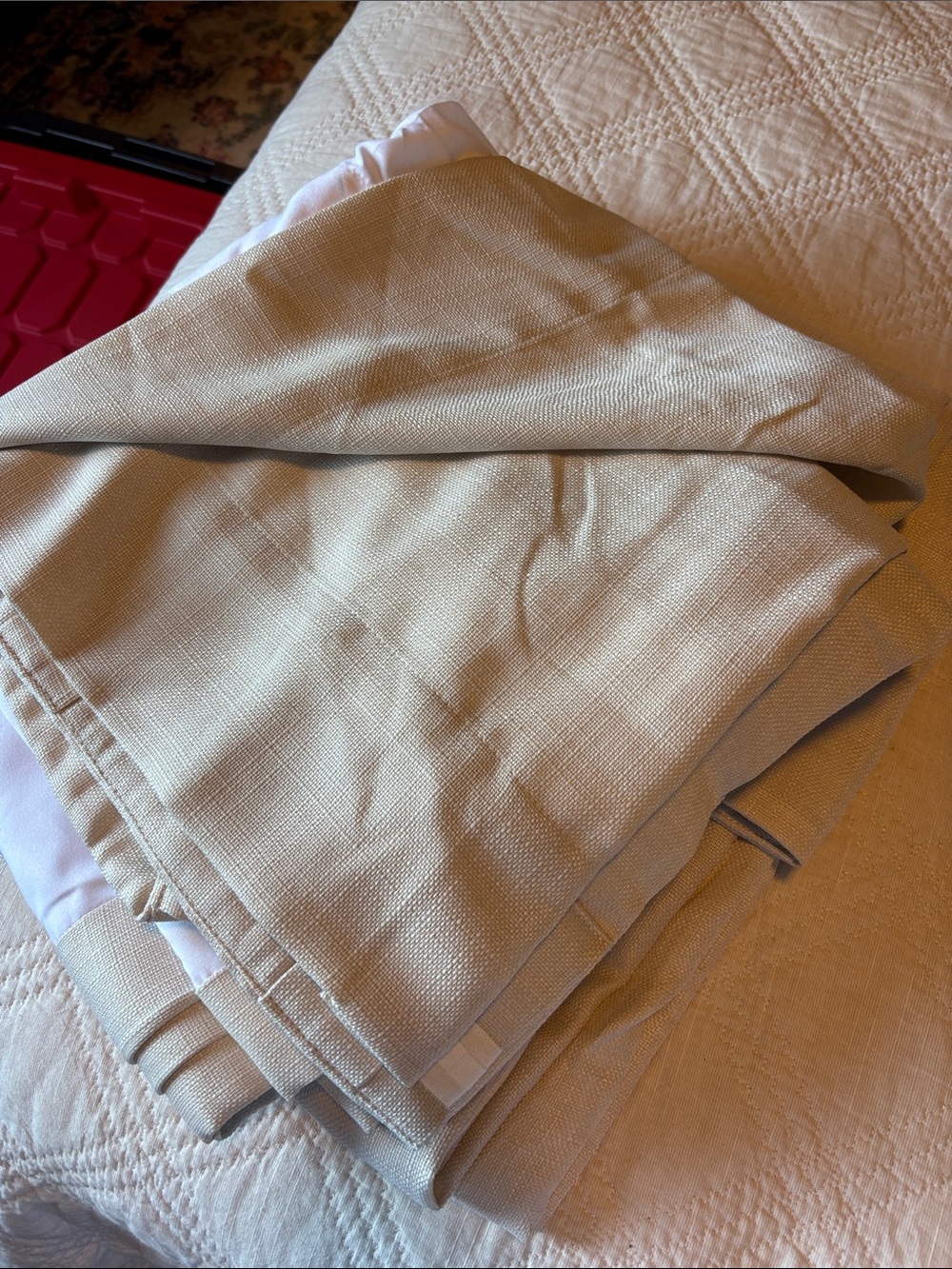 Neutral Beige Blackout Curtain Panels - 2 panels 40” x 108” - Picture 6 of 6
